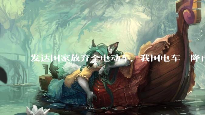 发达国家放弃全电动车，我国电车一降再降，高举发展新能源汽车大旗，电车会变成中国车企自嗨吗？