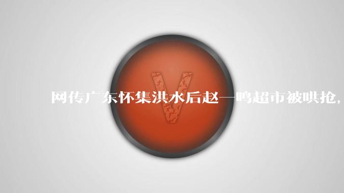 网传广东怀集洪水后赵一鸣超市被哄抢，县***回应相关单位正在核实，若属实哄抢者该承担哪些法律责任？